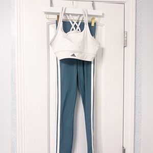 Adidas Women’s Matching Set Workout Sports Bra Leggings Size XS Classic